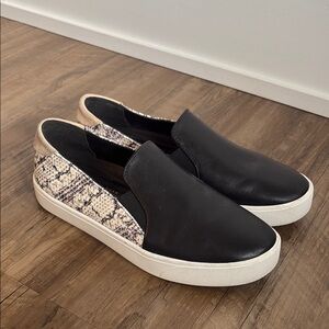 Cole Haan GrandPro Black and Snake Print Slip-On Sneakers